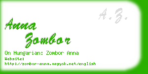 anna zombor business card